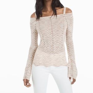 White House Black Market Cold Shoulder Top  (NWOT)